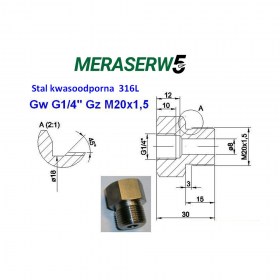 Gw G1/4 Gz M20x1,5 SS316