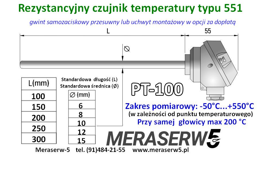 typ 551 wymiary