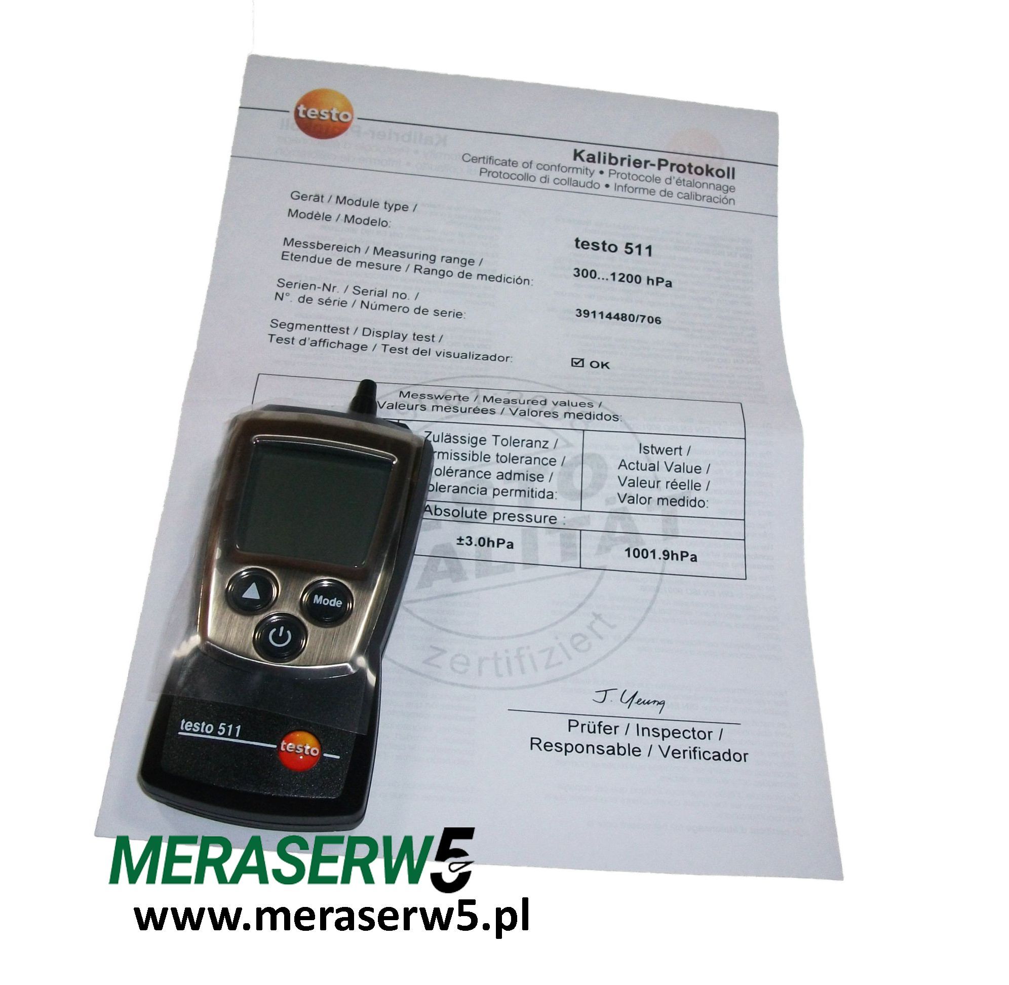 Testo511 protokol