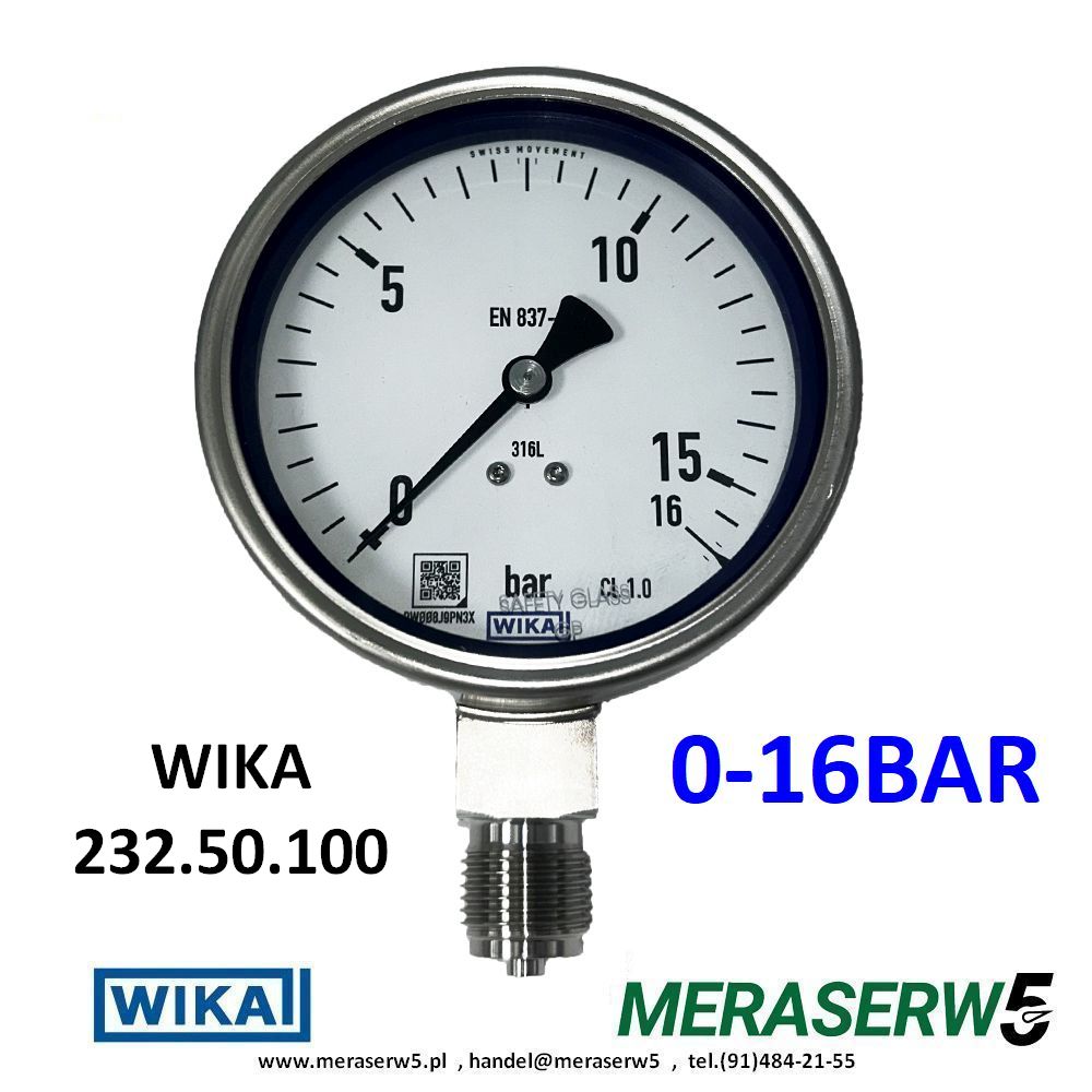 232.50.100. 0 16BAR WIKA