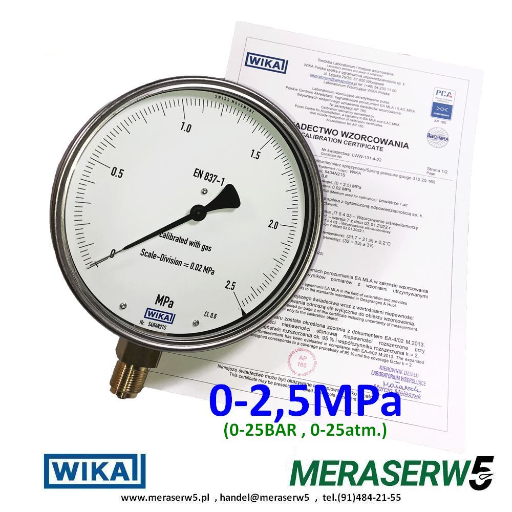 312.20.160 25MPa PCA1