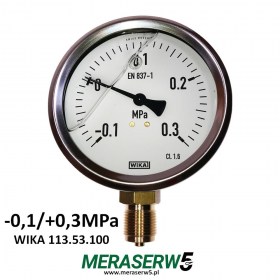 MW100R/G skala w MPa -0,1+0,3MPa